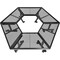 Global Industrial Hexagon Outdoor Tree Bench, Expanded Metal, 73L x 63W x 18H, Black 277530BK - alternate 2